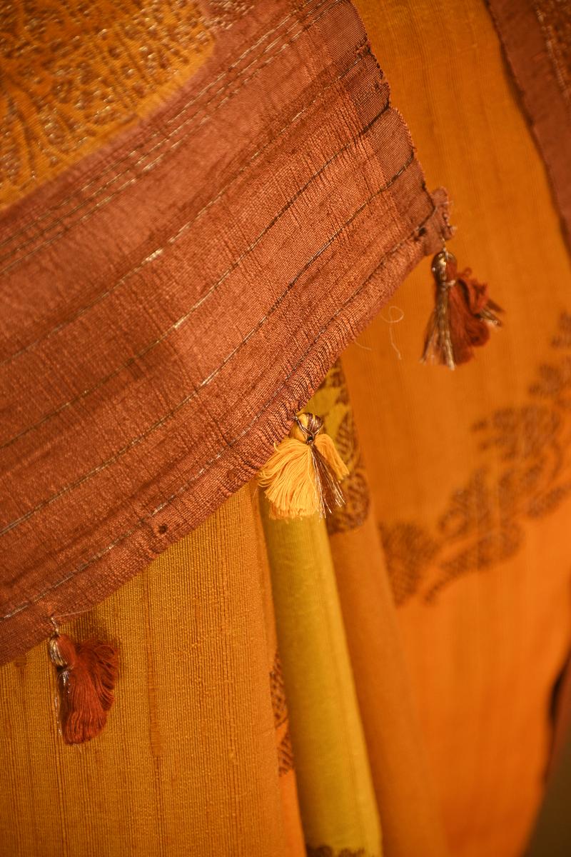 Yellow Rangkat Banarasi Raw Silk Saree with Floral Design