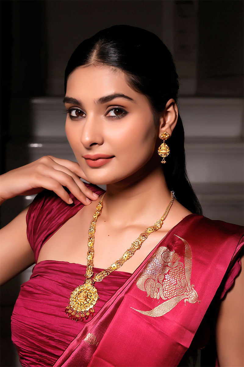 Burgundy Ethnic Handloom Banarasi Silk Saree