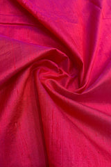 Hot Pink Woven Raw Silk Kurta Pant Set For Women - Chinaya Banaras
