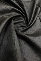 Rich Black Woven Raw Silk Kurta Pant Set For Women - Chinaya Banaras