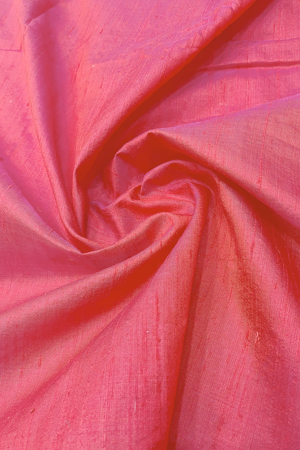 Sweet Pink Woven Raw Silk Kurta Pant Set For Women - Chinaya Banaras
