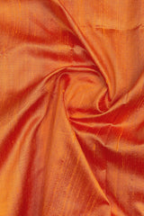 Saffron Orange Woven Raw Silk Kurta Pant Set For Women - Chinaya Banaras