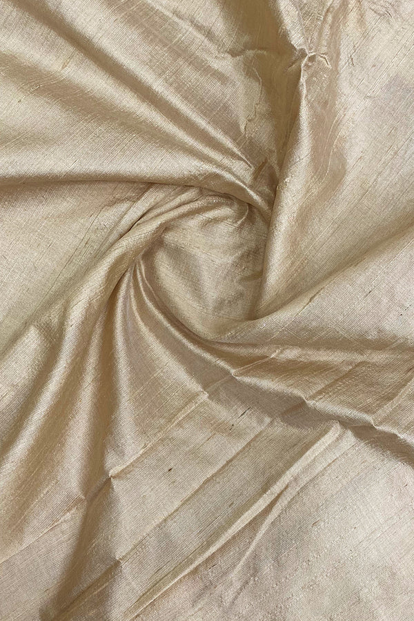 Classic Beige Woven Raw Silk Kurta Pant Set For Women - Chinaya Banaras