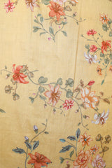 Light Mustard Yellow Floral Printed Cotton Co-Ord Set