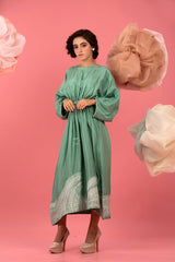 Powder Blue Tie & Dye Silk Dress