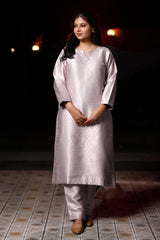 Woven Mulberry Silk Kurta Set