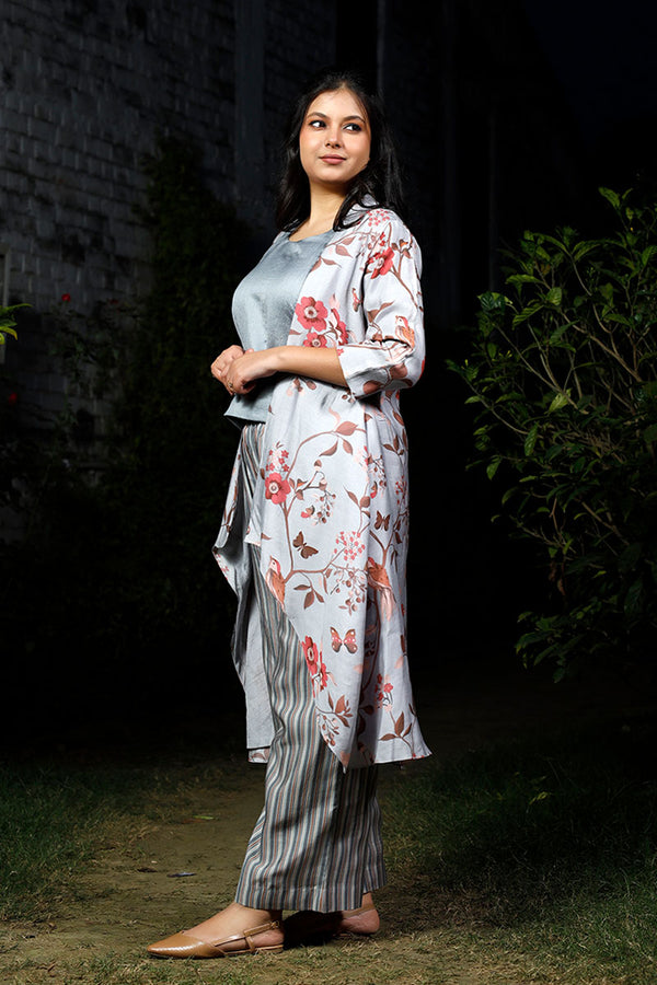 Silk Co-ord Set By Chinaya Banaras