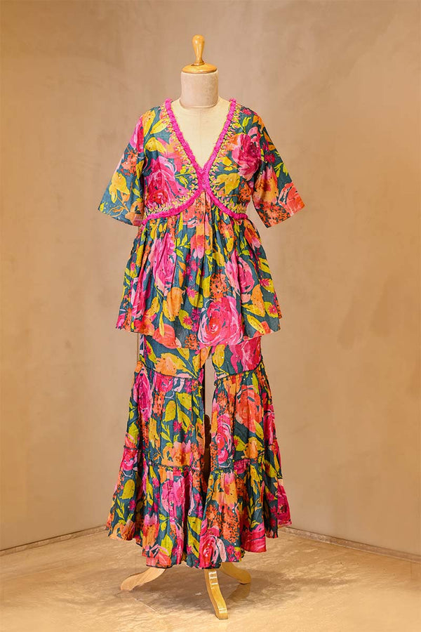 Red co-ord sets, co-ord sets​, women co-ord set, co-ord set for women​, ethnic co-ord sets​