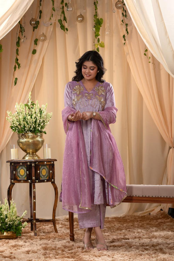 Salwar Suit, suit set, lilac suit set, shalwar suit, party wear suit, salwar suits for wedding​