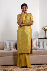 Green Kurta set, Kurti set, Salwar Suit, suit set, kurti pant set, kurti for women​, kurti design​