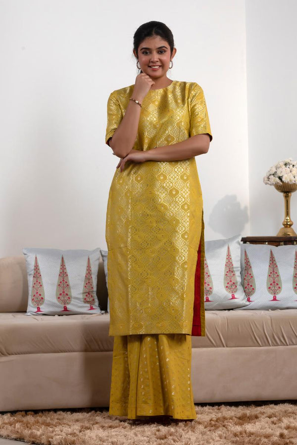 Green Kurta set, Kurti set, Salwar Suit, suit set, kurti pant set, kurti for women​, kurti design​