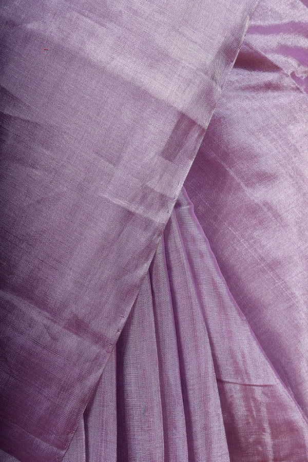 Lilac Marine Embellished Tissue Silk Saree