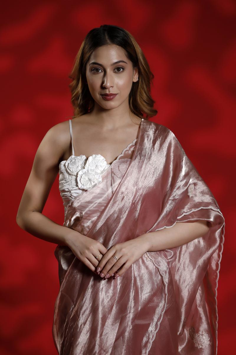 Banarasi Tissue Silk Saree, mauve pink tissue  saree, Tissue silk saree, Bollywood sari, wedding saree, party wear saree, Wedding Saree, lal pari saree, cocktail saree
