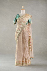Banarasi Tissue Silk Saree, golden saree, Tissue silk saree, Bollywood sari, wedding saree, party wear saree, Wedding Saree