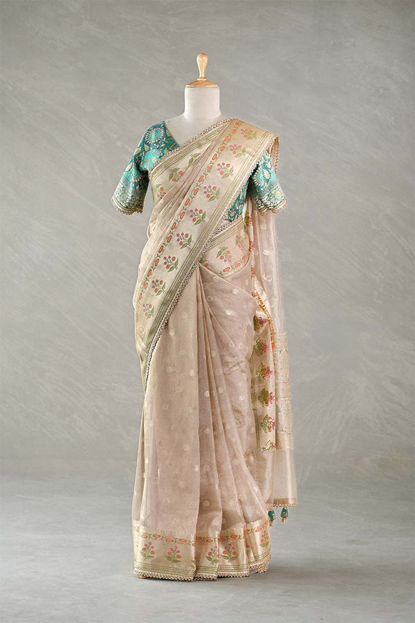 Banarasi Tissue Silk Saree, golden saree, Tissue silk saree, Bollywood sari, wedding saree, party wear saree, Wedding Saree