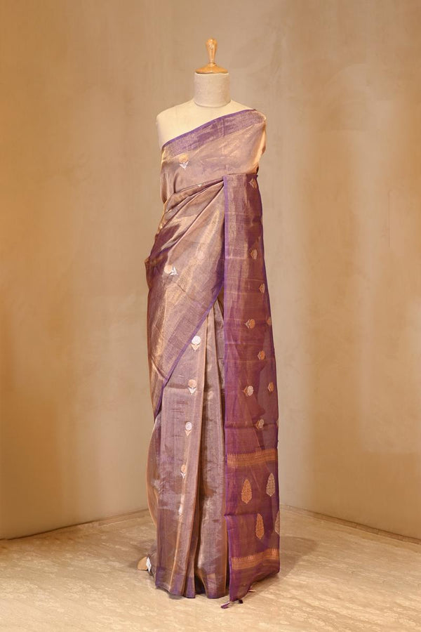 Banarasi Tissue Silk Saree, purple saree, Tissue silk saree, Bollywood sari, wedding saree, party wear saree, Wedding Saree