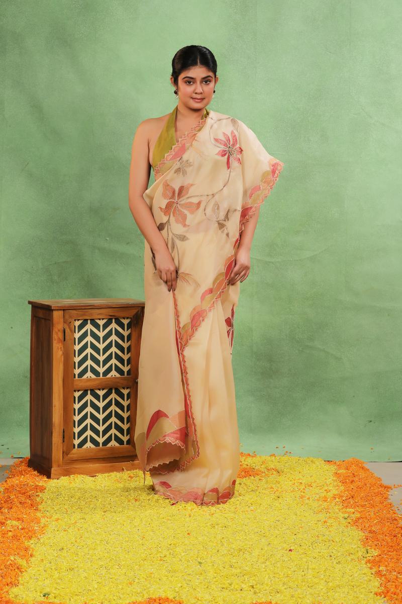Banarasi Organza Silk Sarees Yellow, Black, Blue & White Styles Chinaya Banaras Banarasi Organza Silk Sarees Yellow, Black, Blue & White Styles Chinaya Banaras