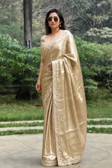 Gungun Uprari in our Banarasi Tissue Silk Saree
