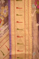 Lilac Tissue Silk Saree with Resham Floral Jaal