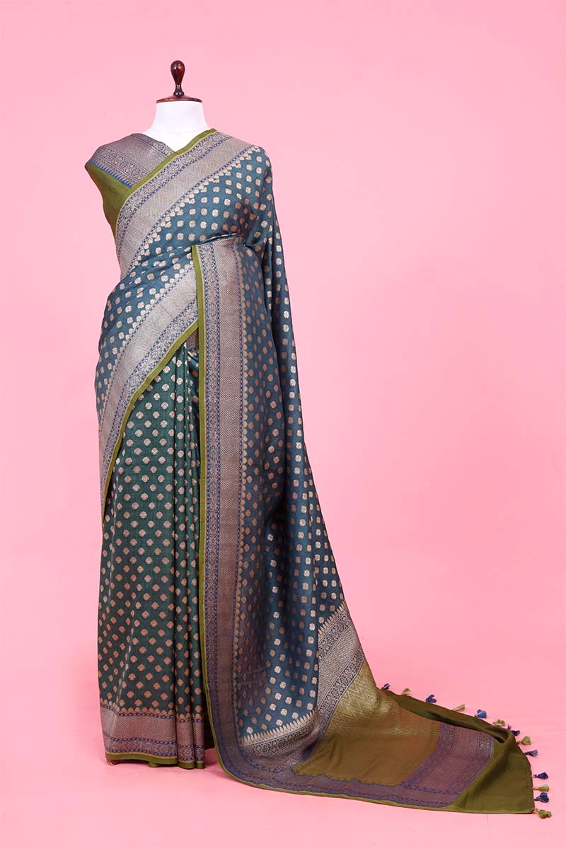 Blue saree, Tussar silk saree, khaddi saree, Banarasi saree, party wear saree, Wedding Saree
