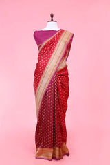 Red saree, Tussar silk saree, khaddi saree, Banarasi saree, party wear saree, Wedding Saree