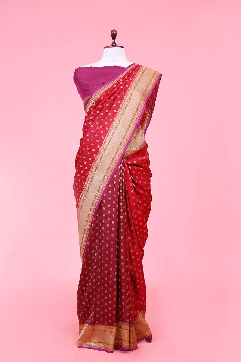 Red saree, Tussar silk saree, khaddi saree, Banarasi saree, party wear saree, Wedding Saree