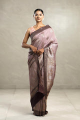 Banarasi Dupatta, mauve Dupatta​, Bridal Dupatta, Tussar Silk, Banarasi Silk, Dupatta for women
