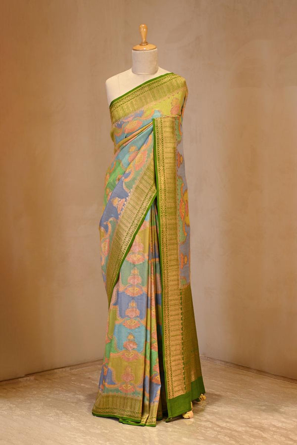 Green saree, Tussar silk saree, khaddi saree, Banarasi saree, party wear saree, Wedding Saree