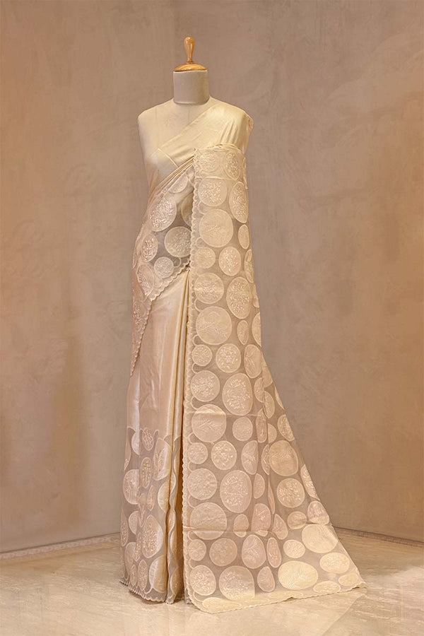 silk saree to dress EE-S49664 Brown Saree Dress sakhifashions