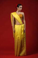 yellow saree, organza saree, Bollywood saree, Banarasi saree, party wear saree, Wedding Saree, cocktail sarees