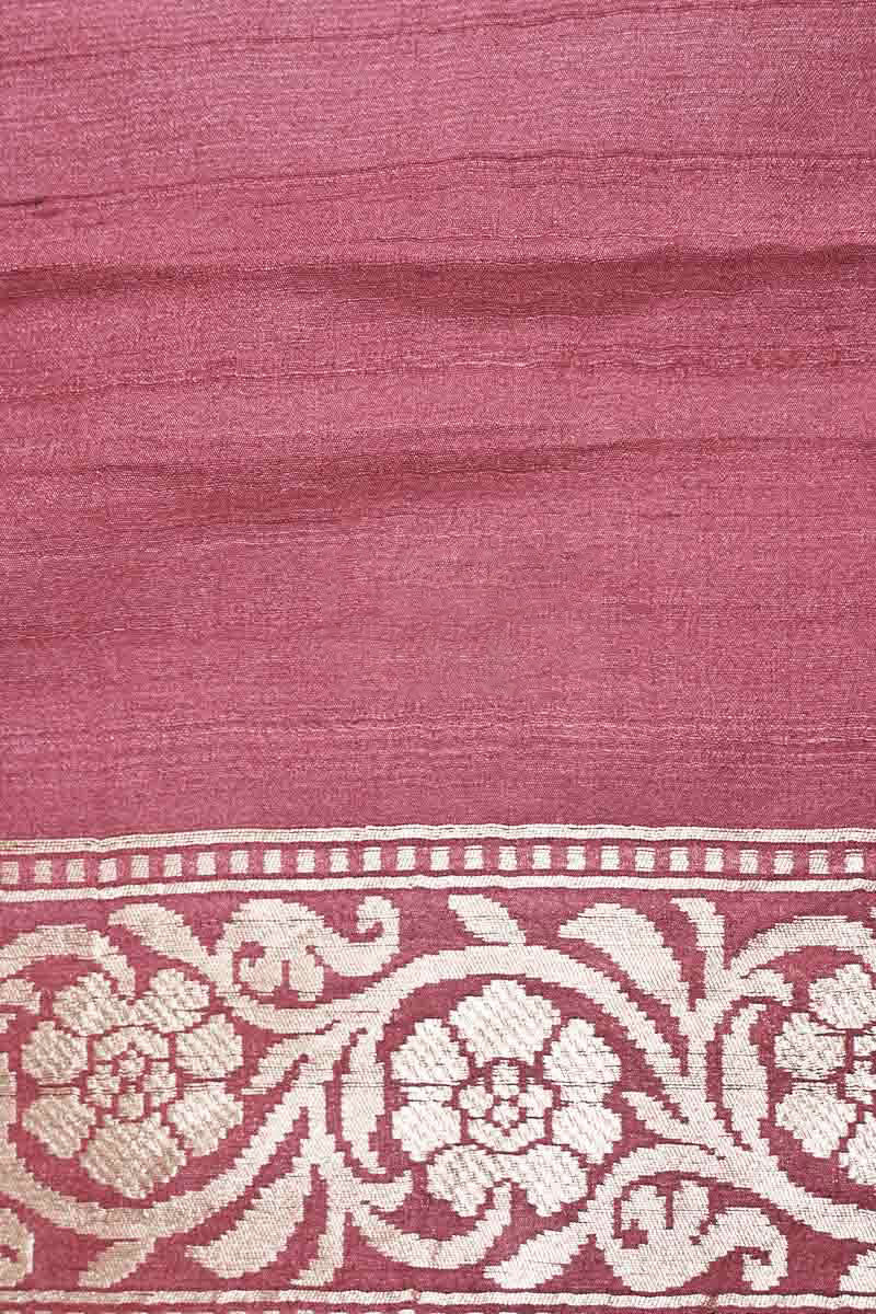 Mamta Sharma Das In Burgundy Tussar Khaddi Silk Saree - Chinaya Banaras