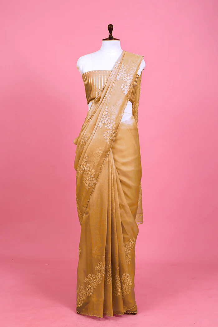 Embellished Organza Silk Saree