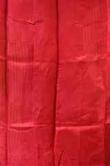 Vermillion Red Viscose Silk Saree with Zari Vertical Stripes