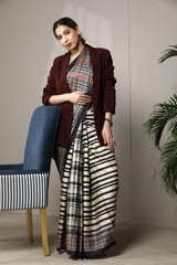 Black saree, Tussar silk saree, handloom saree, office wear saree, formal wear Saree
