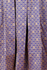 Navy Blue Woven Brocade Banarasi Silk  Dress
