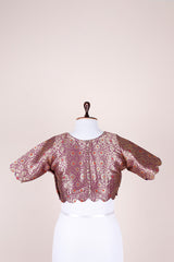 Voilet Handwoven Banarasi Silk Blouse