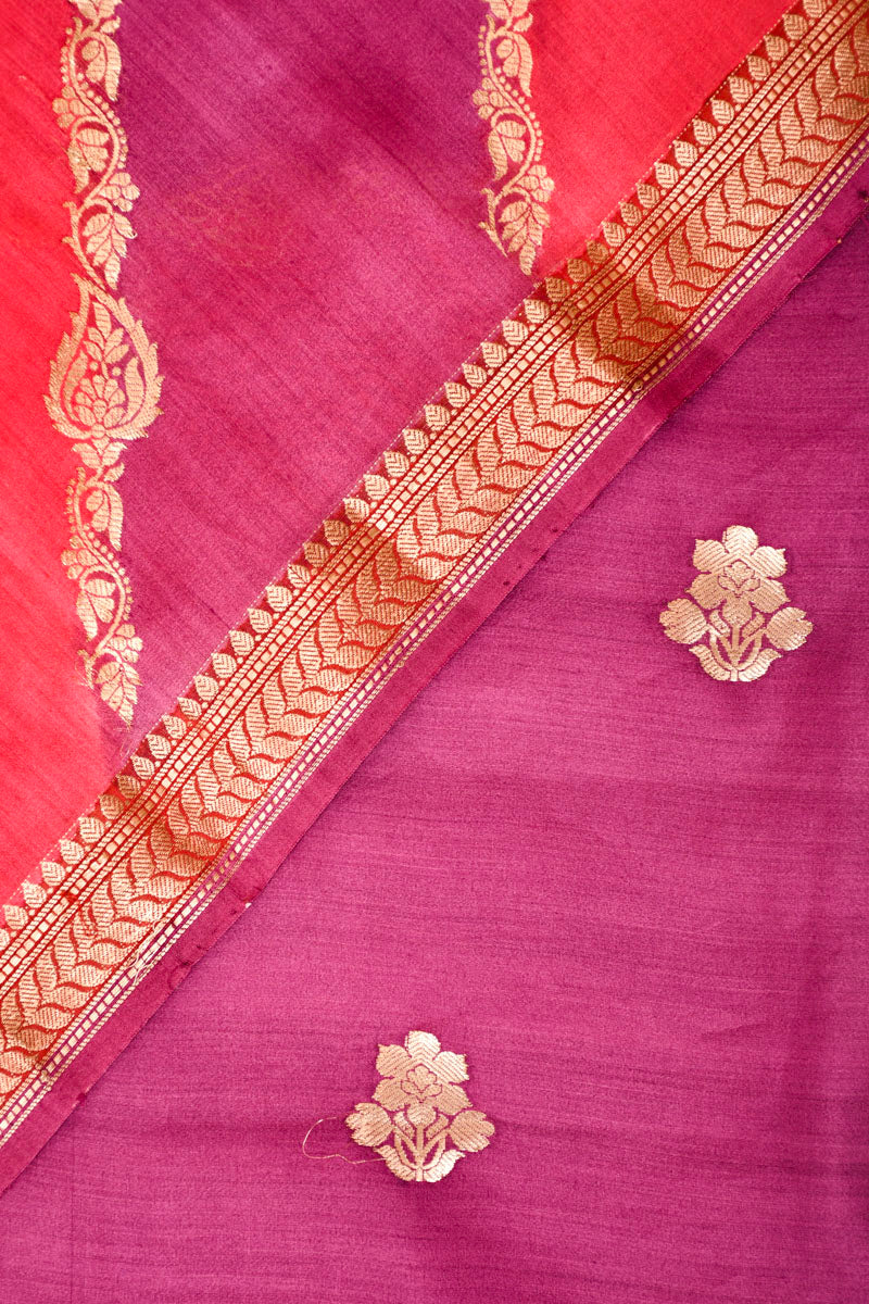 Violet Handwoven Chiniya Silk Dress Material