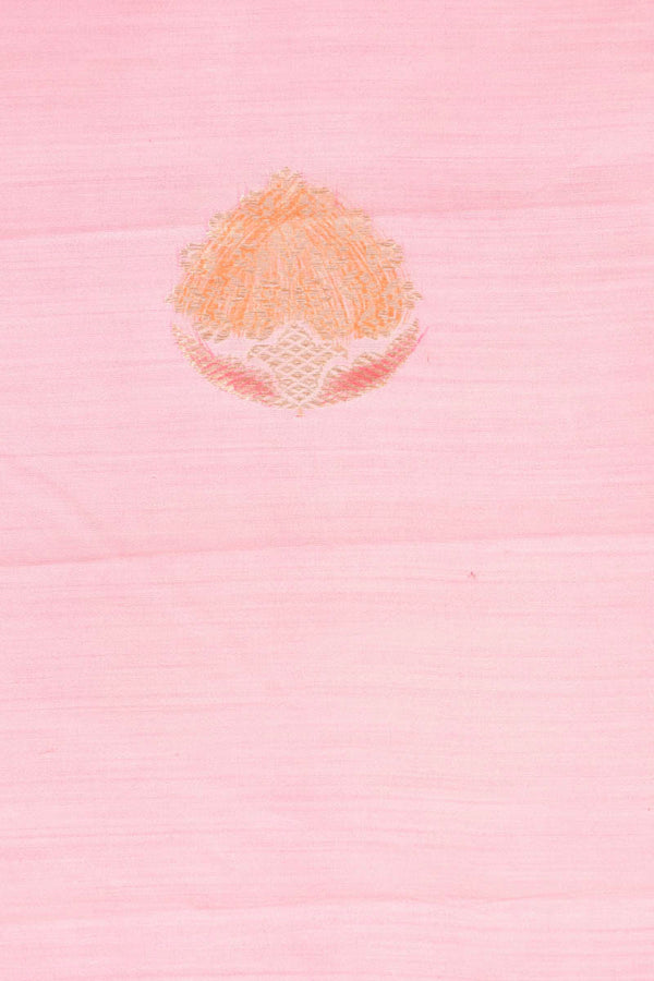 Blush Pink Handwoven Chiniya Silk Dress Material