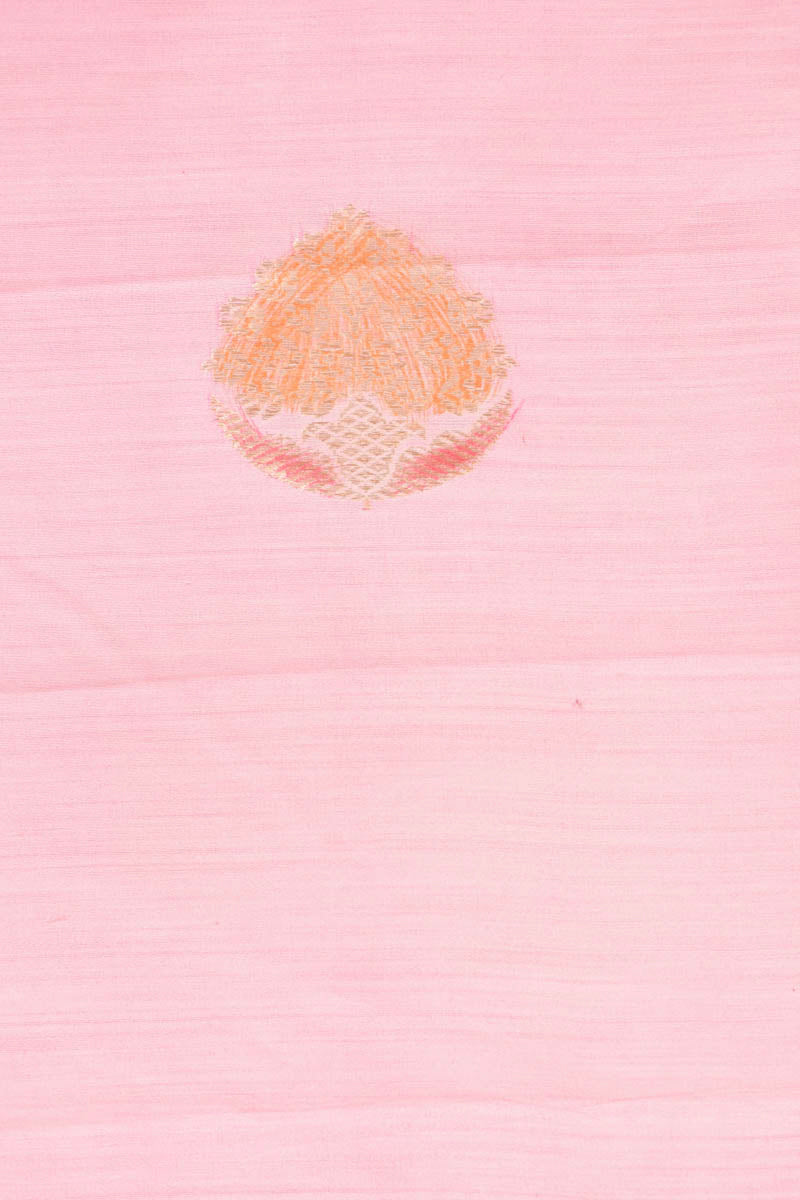 Blush Pink Handwoven Chiniya Silk Dress Material