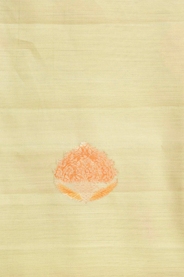 Lime Yellow Handwoven Chiniya Silk Dress Material