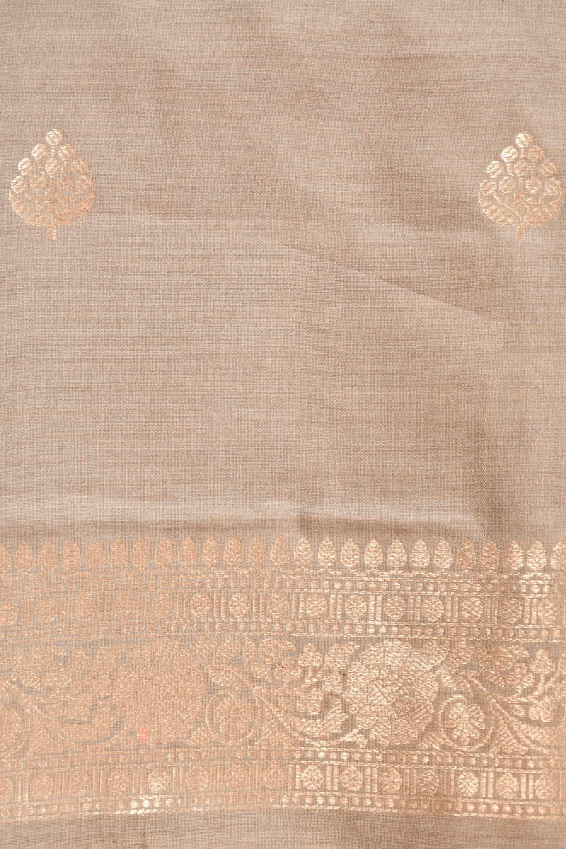 Olive Grove Handwoven Chiniya Silk Co-Ord Dress Material - Chinaya Banaras