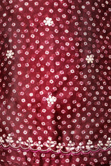 Syrup Brown  Embellished Organza Silk Dress Material