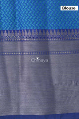 Sky Blue Woven Banarasi Kora Tanchoi Saree
