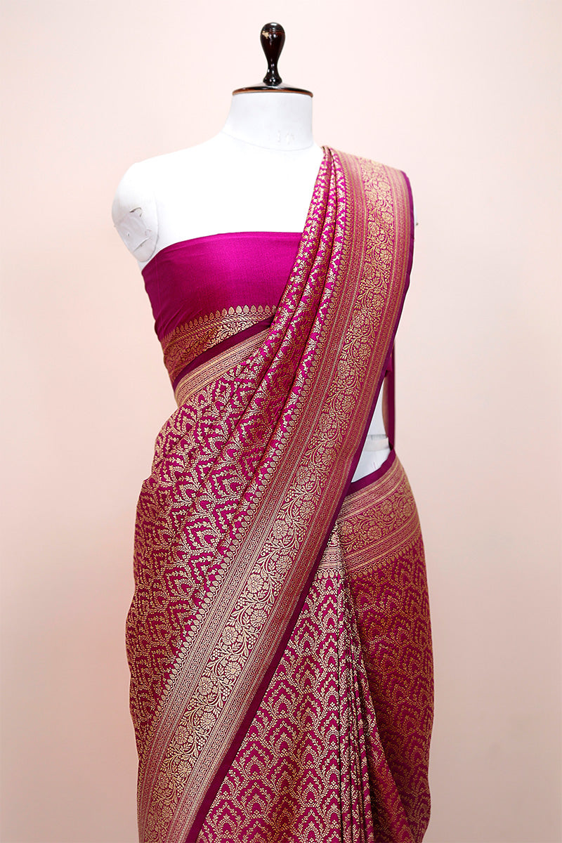 Imperial Purple Ethnic Woven Casual Silk Saree