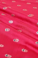 Cerise Pink Handwoven Mulberry Silk Than Dress material zoom view by Chinaya Banaras