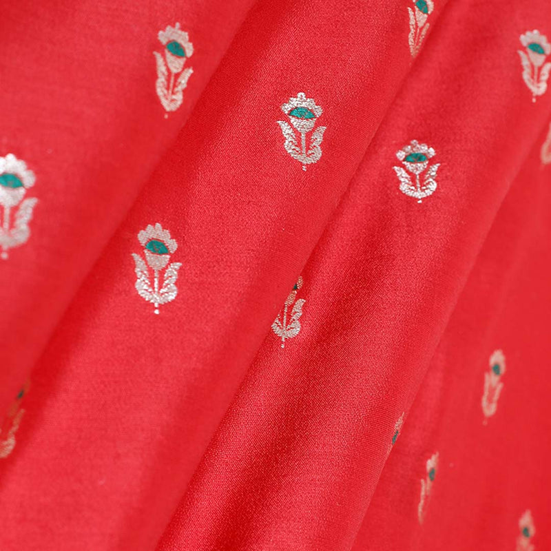 Squash Orange Handwoven Mulberry Silk Fabric