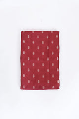 Currant Red Handwoven Mulberry Silk Fabric