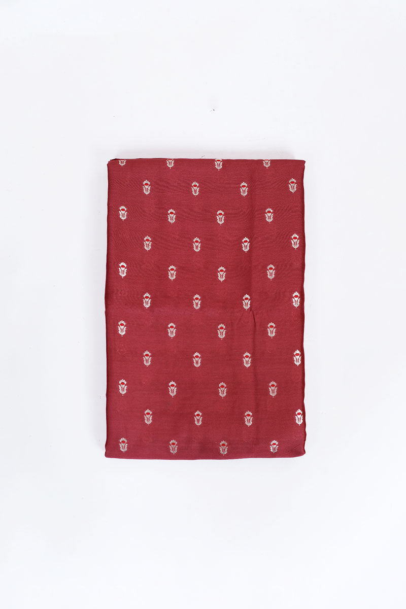 Currant Red Handwoven Mulberry Silk Fabric