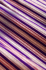 Classic Purple Striped Handwoven Banarasi Silk Fabric  Zoom View By Chinaya Banaras 