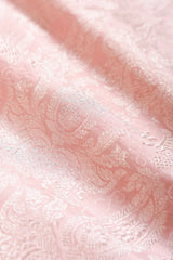 Pastel Pink Handwoven Banarasi Silk Fabric  Zoom View By Chinaya Banaras 